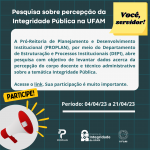 Pesquisa sobre percepo da Integridade Pblica na UFAM 2