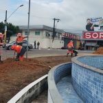 Obra de revitalizacao da rotatoria do Mindu 2