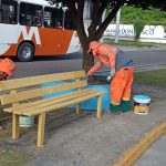 Pintura na praca do Barcelona 1