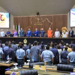 Cabo Maciel homenageia o Proerd pelos 22 anos de atuacao e destaca trabalho para fortalecer o Programa no Amazonas z1FP1C