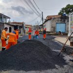 Manutencao asfaltica no bairro Mutirao Seminf 2