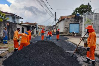 Manutencao asfaltica no bairro Mutirao Seminf 2