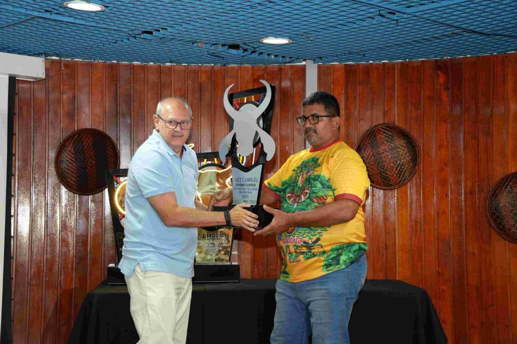 Boi Brilhante é campeão do 67º Festival Folclórico do Amazonas com 339,3 pontos Portal Informe Digital Cultura FFAM Boi Tira Prosa segundo lugar foto Aguilar Abecassis Secretaria de Estado de Cultura e Economia Criativa 1024x683 1