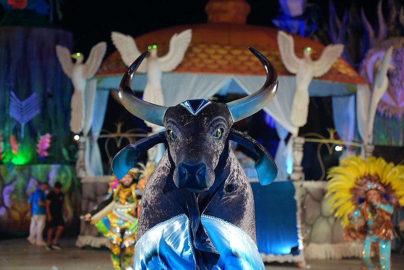 Batalha dos bois-bumbás marca a última noite do 67º Festival Folclórico do Amazonas Portal Informe Digital Cultura FFAM boi bumba Brilhante foto Aguilar Abecassis Secretaria de Estado de Cultura e Economia Criativa 2