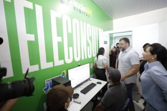Governador Wilson Lima inaugura Telessaude em Jutai e Fonte Boa e leva atendimento especializado a mais dois municipios do interior 1 foto Alex Pazuello Secom 1024x682 1