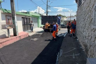 Prefeitura de Manaus realiza obras de pavimentacao no bairro Japiim