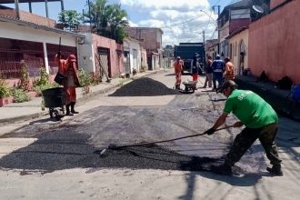 manutencao asfaltica no bairro Jorge Teixeira 1